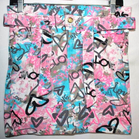 Graffiti Print Skirt – Size 10, 100% Cotton - Picture 4 of 8